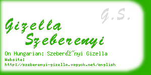 gizella szeberenyi business card